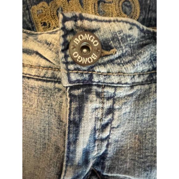 Bongo Micro Mini Denim Jean Shorts Womens 7 Jr Low Rise Hot Pants Y2K Beach Rave - Picture 4 of 11